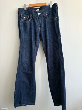 True Religion Joey Flare Bootcut Jeans Men's 32x33 Made in USA Dark Wash Y2K